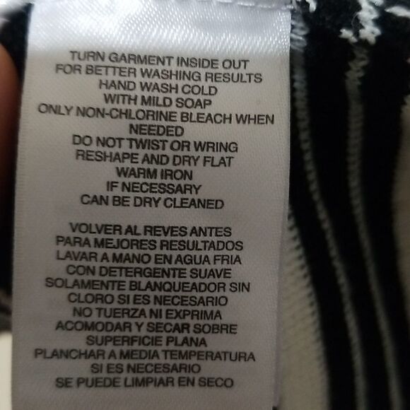 Kasper Black and White Sweater Sz XL - Picture 7 of 8